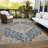 Machine Washable Indoor/Outdoor Cicel ACN1151 Navy Rug-100249352