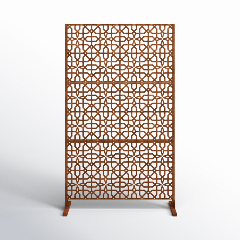 Screen Series Metal Privacy Screen, Brown