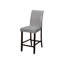 Chaises de salle à manger à hauteur de comptoir (de 2), revêtement gris, pieds en bois, confortable pour la cuisine, 2 chaises transitionnelles, coin cuisine en similicuir,