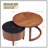 Round Nesting Coffee Table With Drawer