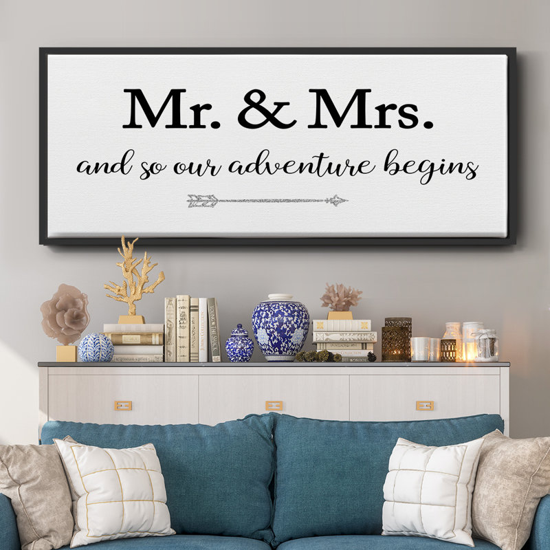 Mr. and Mrs.- Framed Canvas