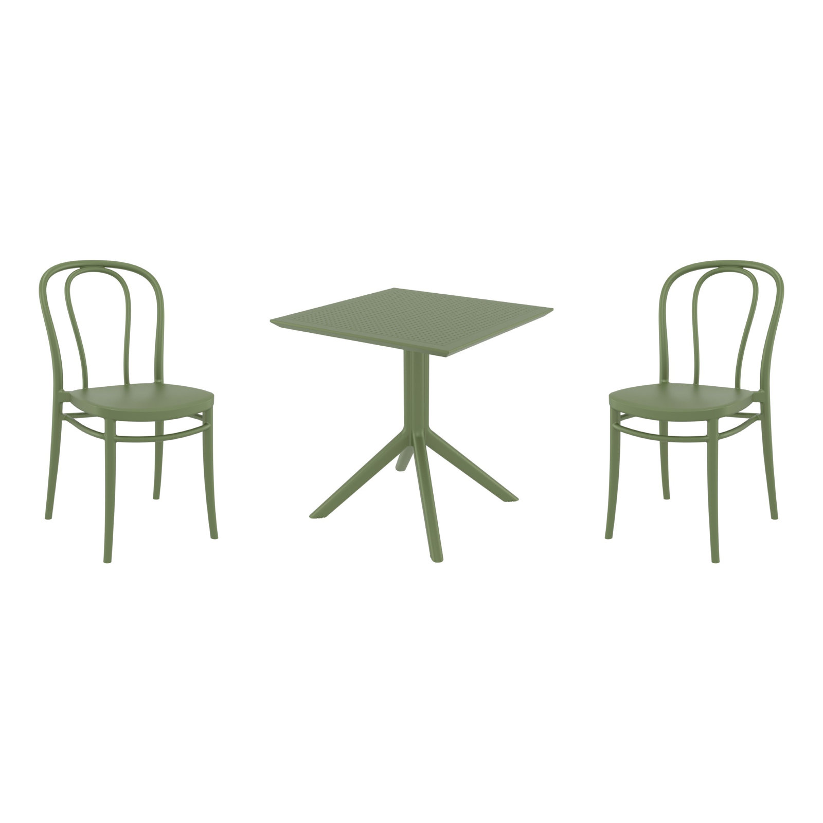 Farrah 60" Patio Bistro Set, Olive Green