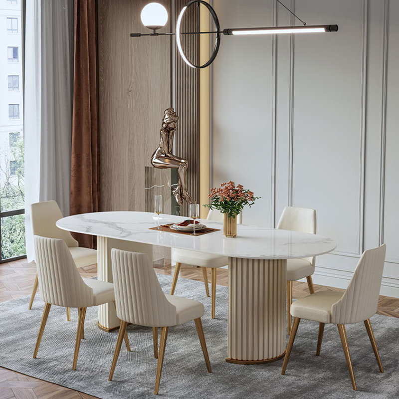 Light luxury stone table and chair combination