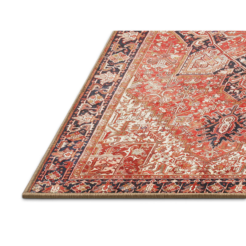 Tapis oriental rouge clair / beige, Rectangle 4 pi x 6 pi