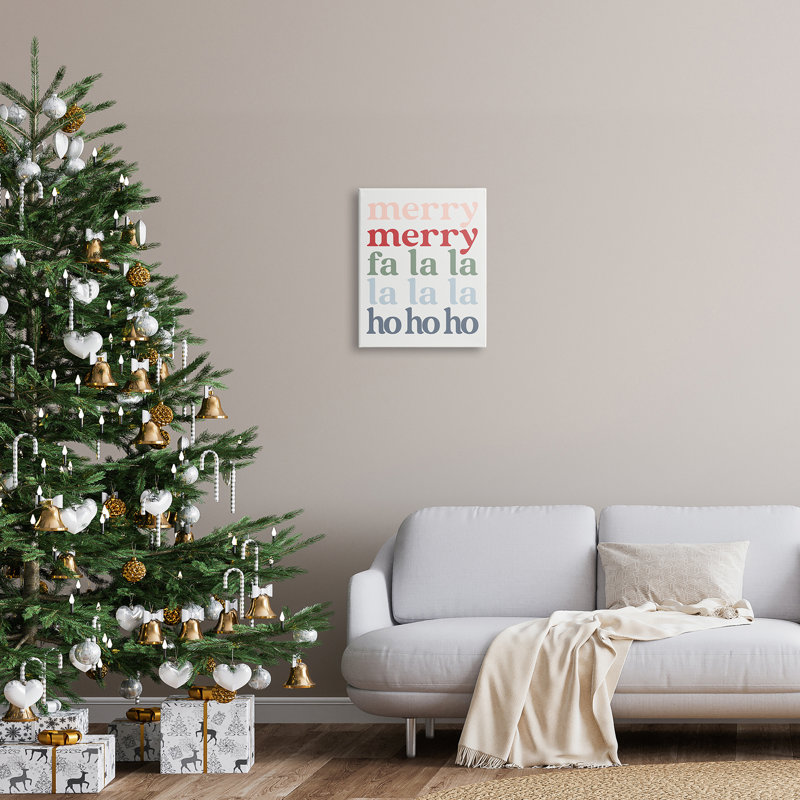 Merry Fa-La-La, Toile tendue, H 20 po x l 16 po x P 1,5 po