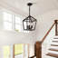 Luminaire de style lustre campagnard industriel à 3 lumières de style campagnard avec cage ouverte rustique et hauteur de suspension réglable, base E12 pour îlot de cuisine, salle à manger, vestibule, vestibule