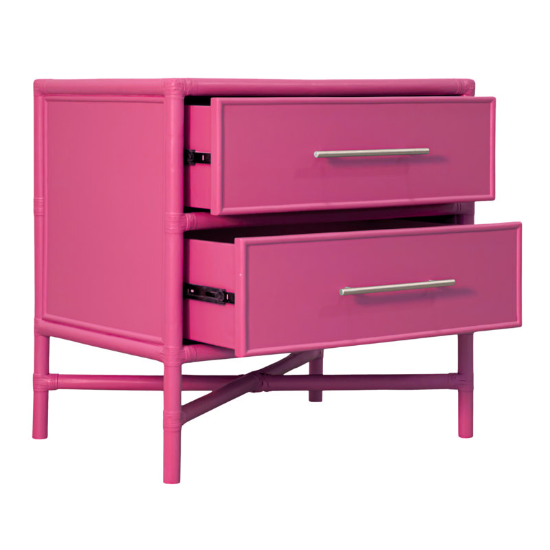 Venice 2 - Drawer Nightstand, Hot Pink