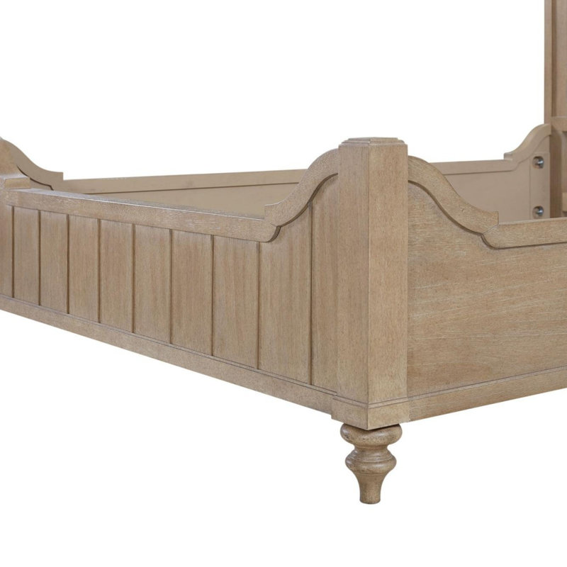 Bed Frame With Transitional Casual Design
