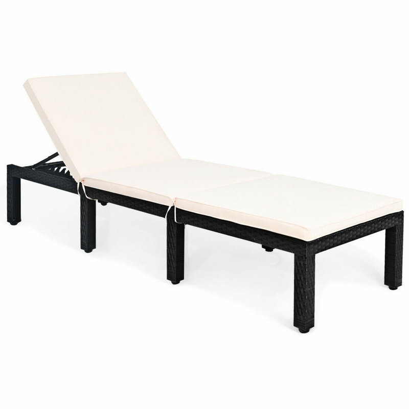 Capitol Outdoor Wicker Chaise Lounge , Cushion Included