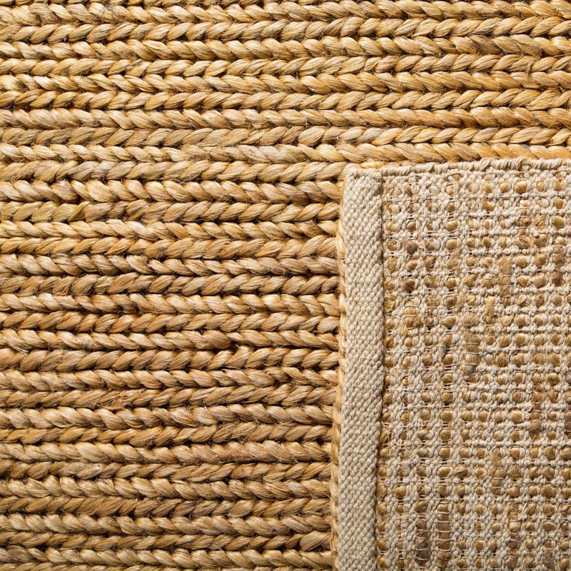 Ralph Lauren Ponderosa Jute, Cotton Solid Color Rug, Wheat, Rectangle 6' x 9'