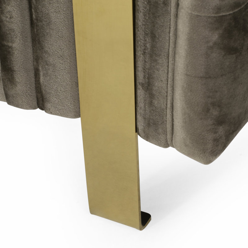 Canapé Chesterfield à accoudoirs roulés 83,75 po, Grey