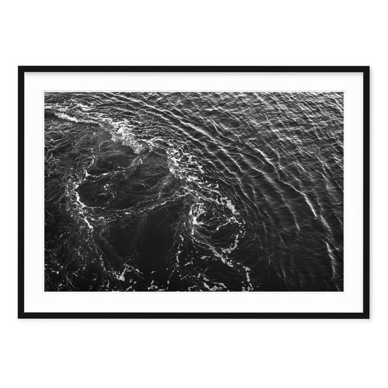 Wave Pattern Print, Black Framed, 28.5" H x 40" W