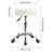 Round Adjustable Height Swivel Stool with Wheels for Office Work-698157467