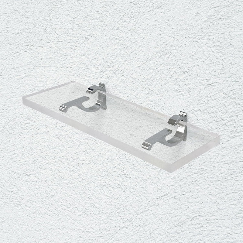 Claymore Acrylic Bracket Shelf, Chrome