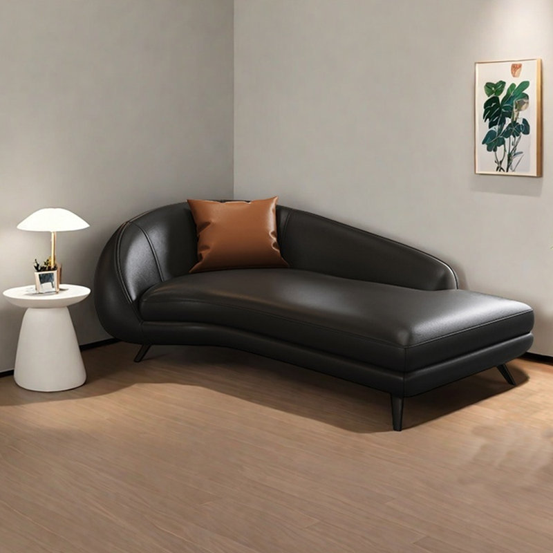 Fauteuil inclinable ergonomique en cuir Napa, Orienté à gauche (vu de face), Noir