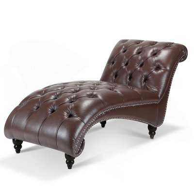 Chaise longue sans accoudoirs touffetée