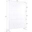 Paravent en métal blanc 76 po x 48 po - Polyvalent pour un décor intérieur-121609954