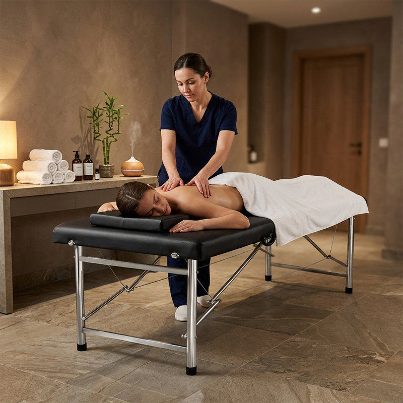 Lit de massage portatif réglable
