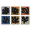 Floral Abstracts by Romina Gadler - 6 Piece Single Structure Frame Print Wall Art Set-436543392-436543395