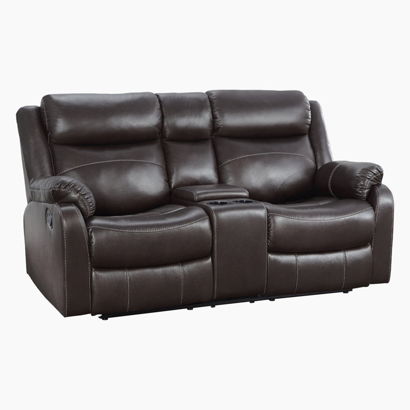 Karston 71'' Traditional Double Reclining Loveseat - Microfiber Reclining Loveseat Lay Flat Function, Center Console