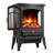Winston Porter 15" Freestanding Fireplace Stove Heater With Realistic Flame For Home Office With Realistic Log Flame Effect, Adjustable Flame Effect/Brightness/Heating Mode, Overheating Safe Design