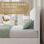 Lit plateforme entièrement rembourré, lit en velours moderne avec tête de lit capitonnée, conception sans poussière, grand / double / très grand-1091380906-1091380820