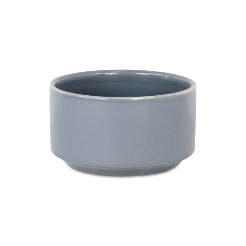 Pot large en céramique Kingsbridge, gris, H 4,25 po x l 7,5 po x P 7,5 po