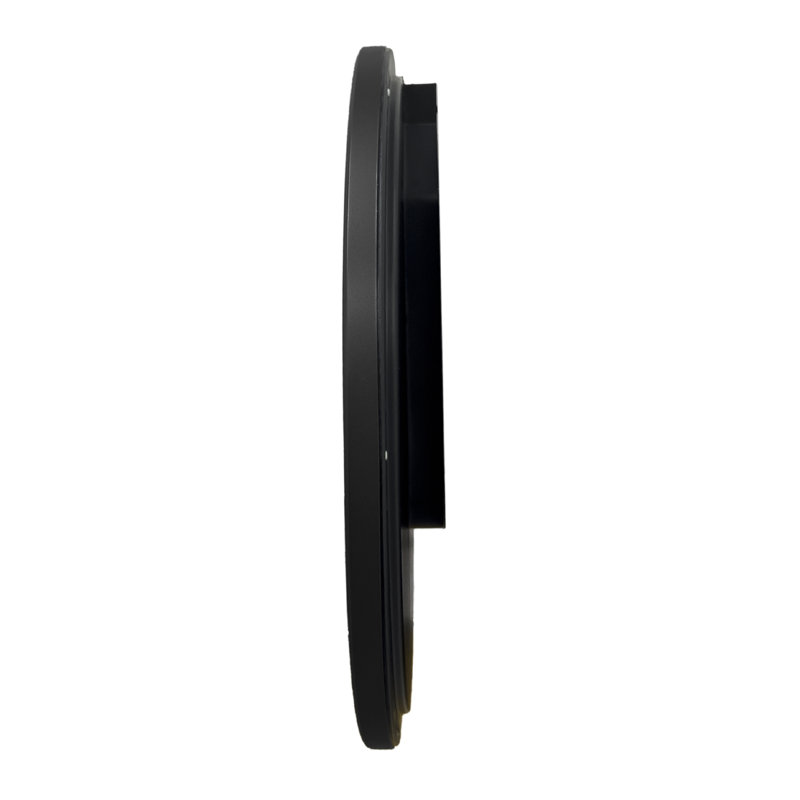 QXA812KRH Wall Clock, Black, Black