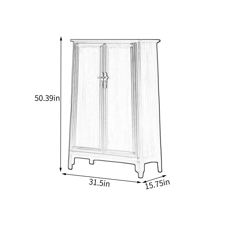 Curved Edge Cabinet with Adjustable Shelves