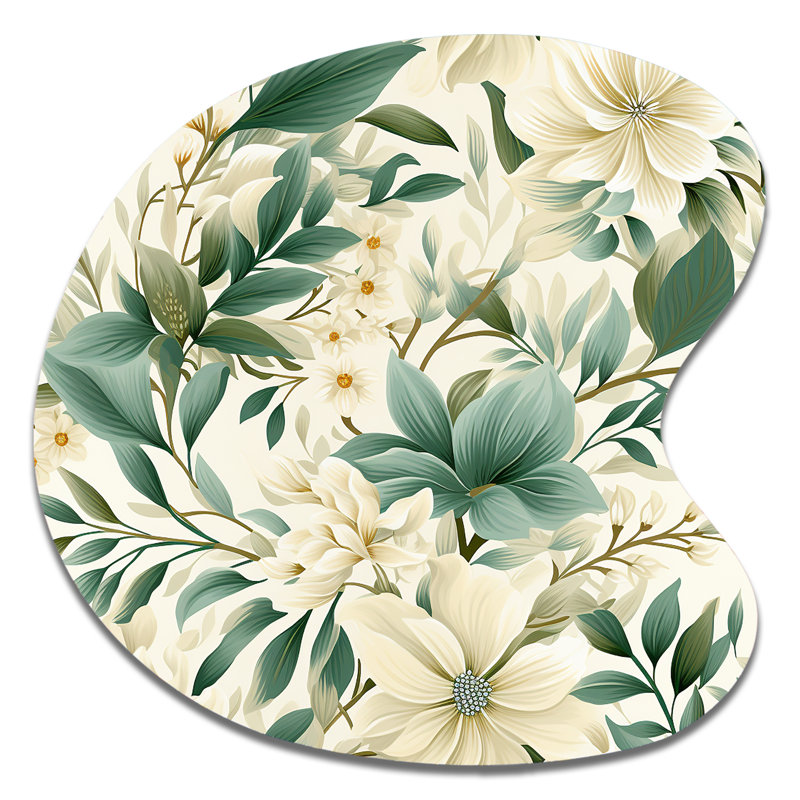 Agathe - Décoration murale irrégulière en métal à motif floral, H 27 po x l 27 po