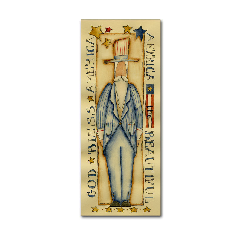 « america », reproduction d’impression sur toile tendue, H 19 po x l 8 po x P 2 po