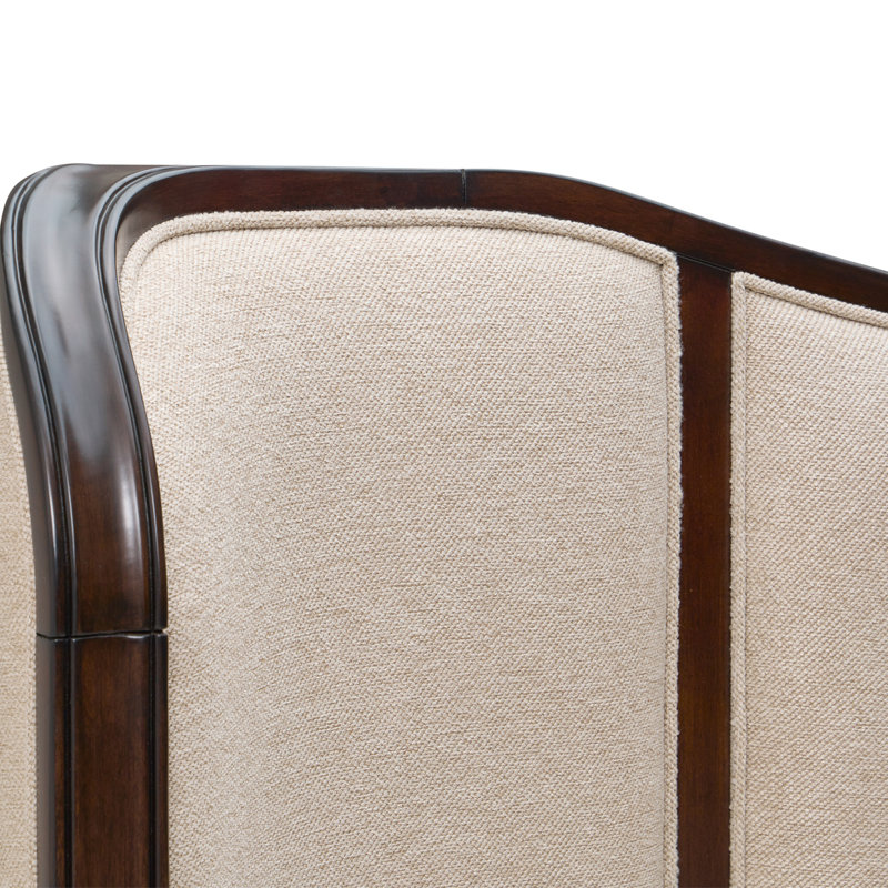 Camellia Field Upholstered Wingback Bed, King