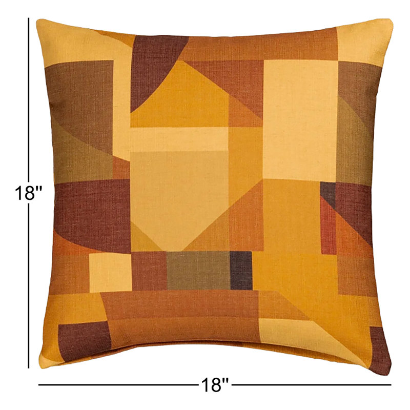 Coussin Geo Geo, Plumes, Carré 18 po