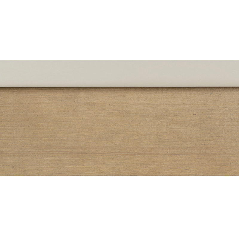 Upholstered Platform Bed, Queen, Cream Vegan Leather