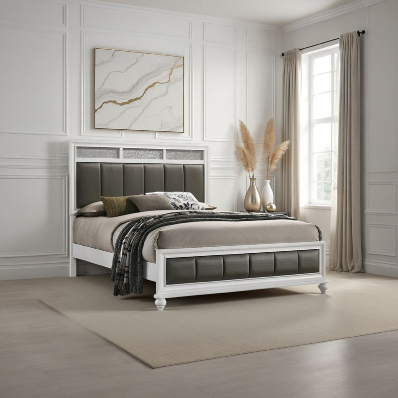 Ambre Vegan Leather Standard Bed, Queen