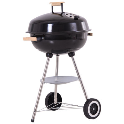 Dakota Fields Bakhtiyar 56 cm W Kettle Grill / Smoker Combo Charcoal Grill Gas & Charcoal Combo Grill