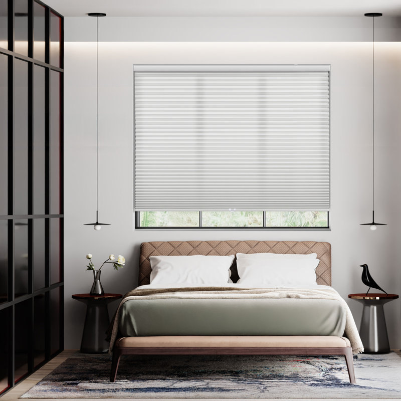 Store alvéolaire semi-transparent sans fil 1,5 po EcoHome, Nuage gris, L 22 po x L 84 po