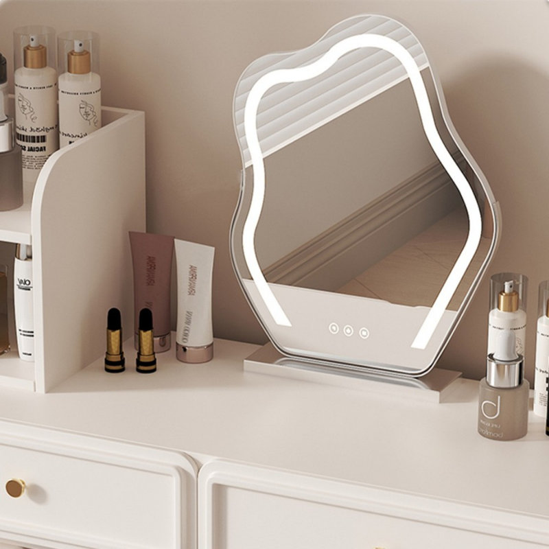 Makeup Vanity with Light mirror,2 drawers