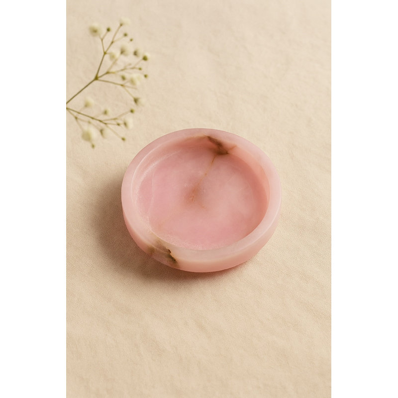 Plateau rond Montana blanc albâtre Montana, L 1,25 po x P 6 po x H 6 po