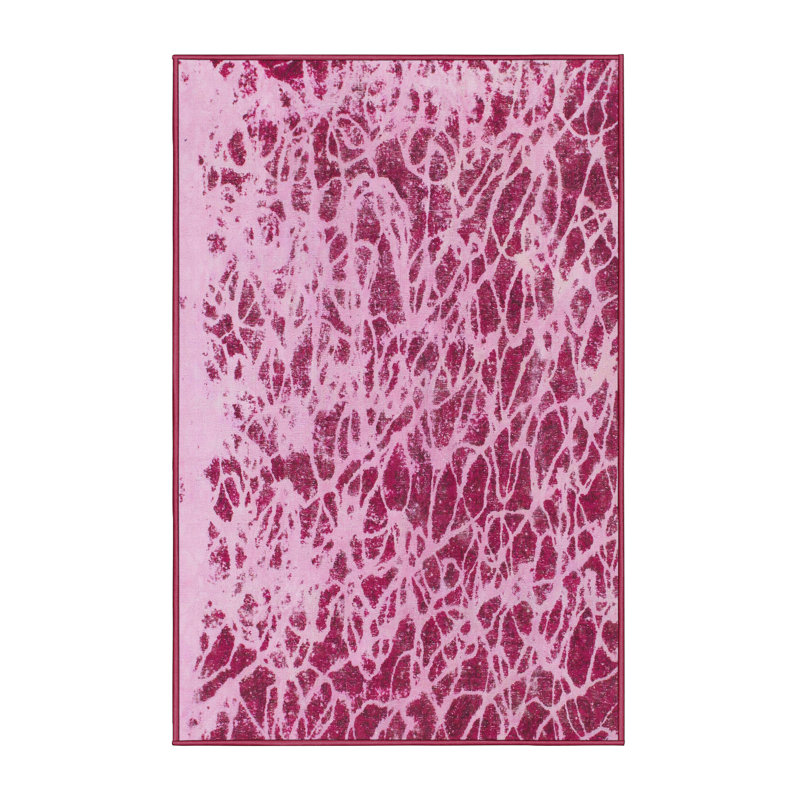 Tapis 100% abstrait 1134 lavable à la machine, Rectangle 6 pi x 9 pi