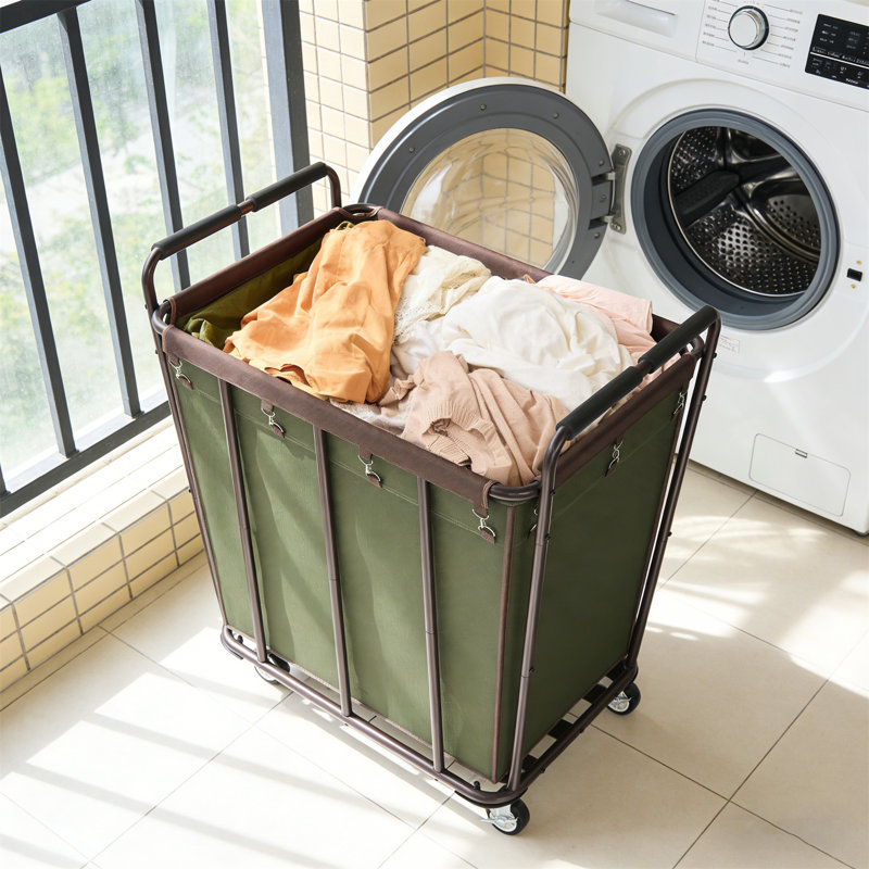 Washing Cart, 400L Rolling Laundry Sorting Cart - A Heavy-Duty Laundry Basket Storage Machine With Wheels Suitable For Households And Hotels
