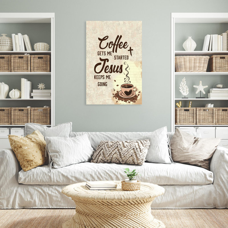 Artyom Coffee Gets Me Démarré sur toile, impression, H 36 po x l 24 po x P 1,25 po
