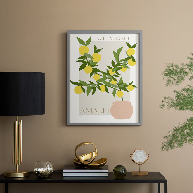 "Affiche de citron Amalfi", Gris, H 30 po x l 24 po