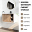 Meuble-lavabo mural flottant 30 po avec lavabo en céramique