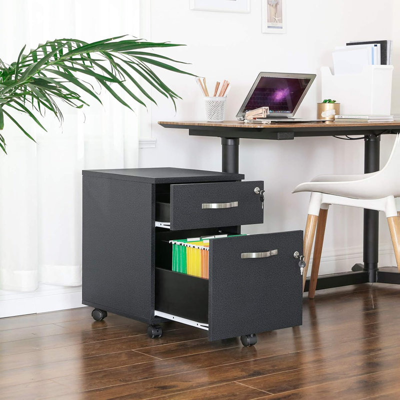 Rubianna 2 Drawer Filing Cabinet, Grey