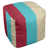 Rouge / bleu sarcelle / beige