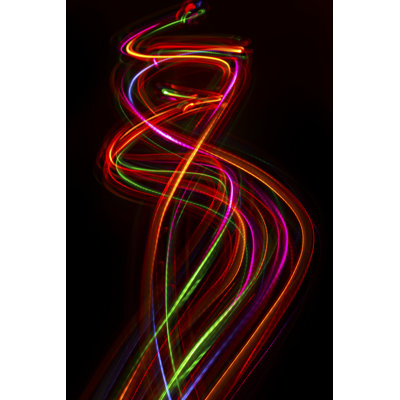 Blurred Abstract Line From Led Light - Wrapped Canvas Print
