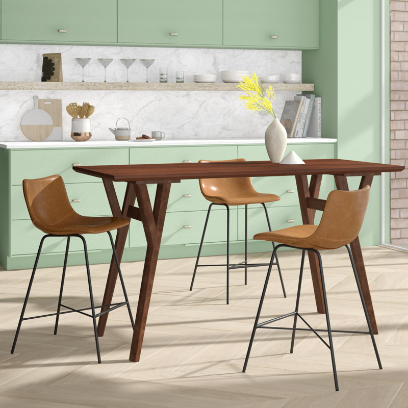 Paxton 24" Counter Stool, Tan Vegan leather