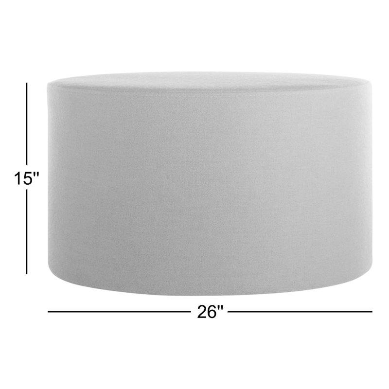 Bumper Round Ottoman, Vesper Blush