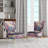 Purple Dreamy Florals VII - Velvet Upholstered Contemporary Side Chair, Purple Accent Chair